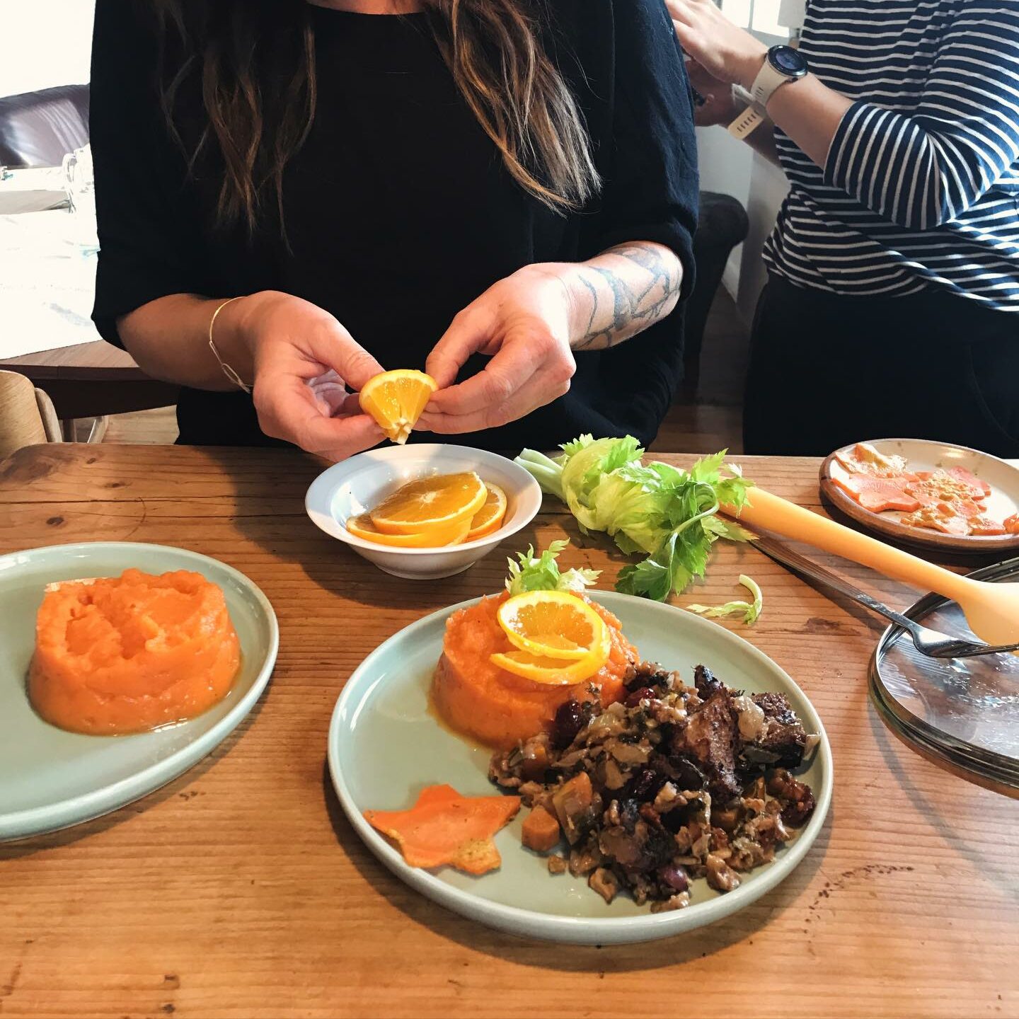 Cours de cuisine végétarienne repas de fête